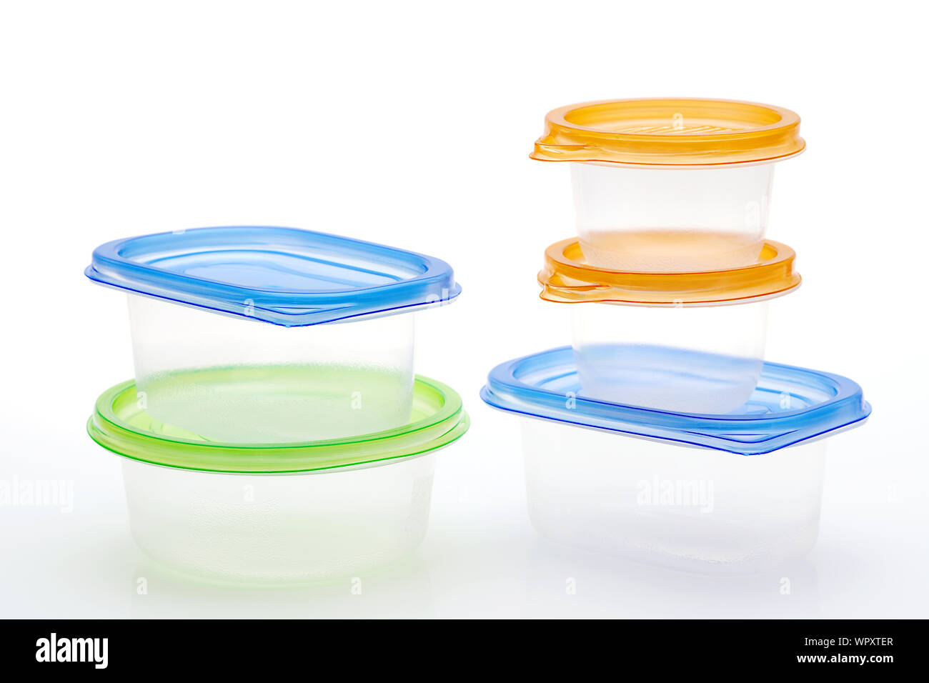 Rainbow Tupperware With White Lids Vintage Storage Containers