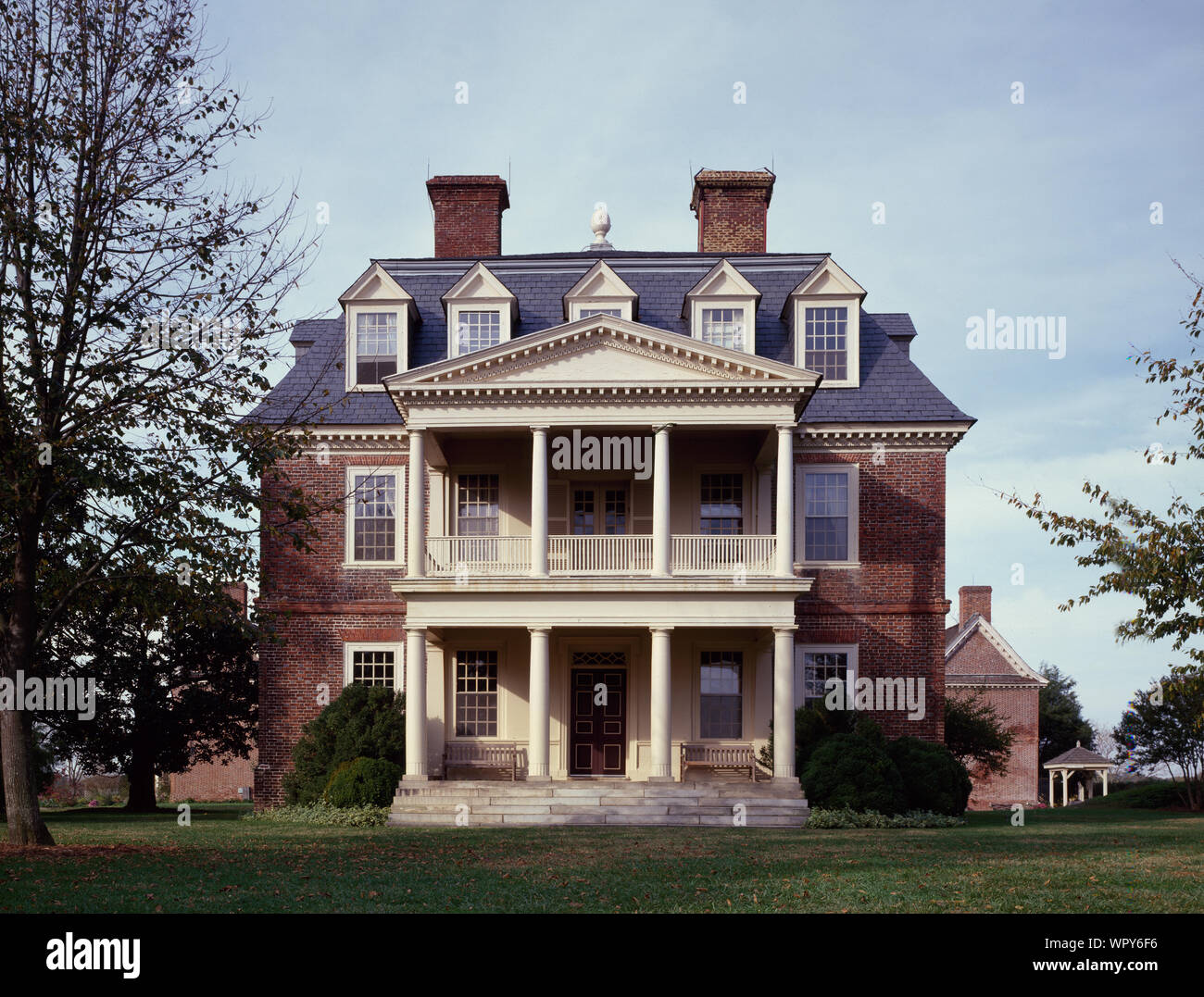 Manor home of Shirley Plantation, Virginia's oldest plantation, founded