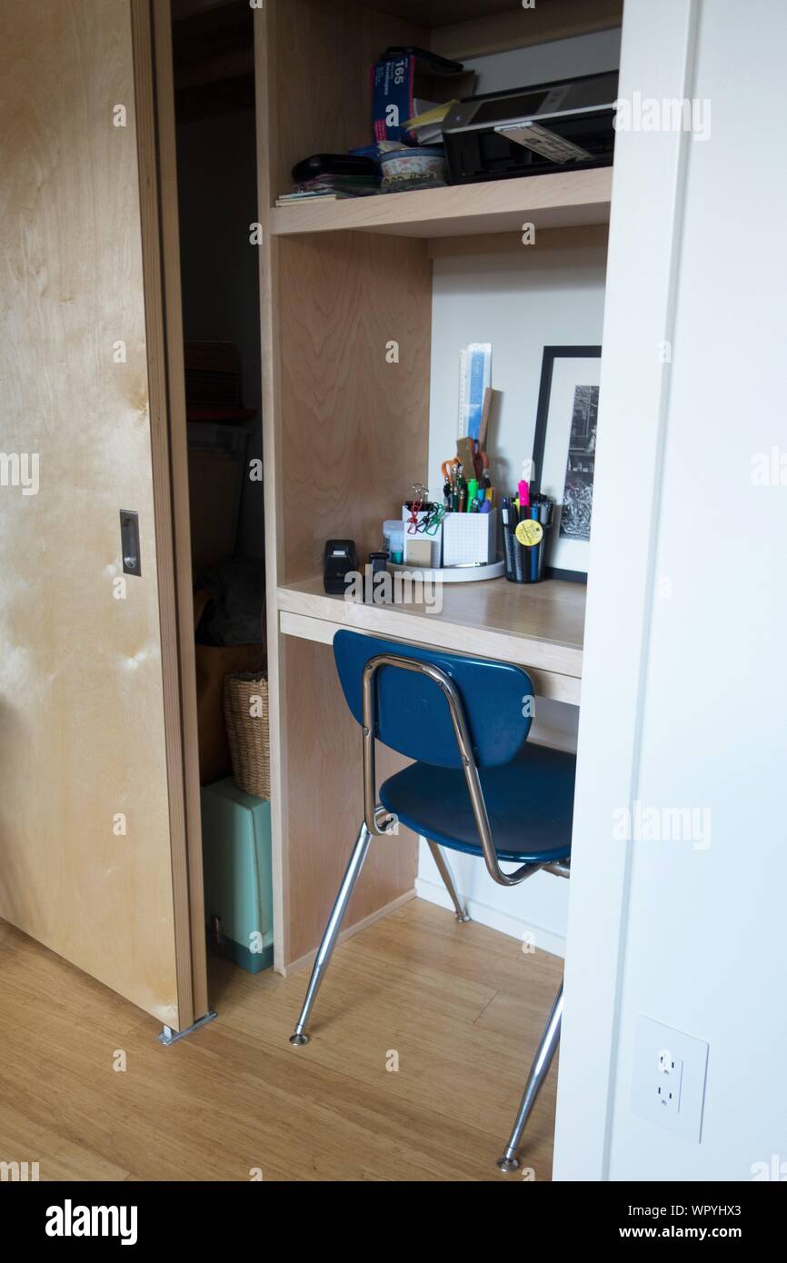 An Office Area Built Into A Closet Stock Photo 272284715 Alamy