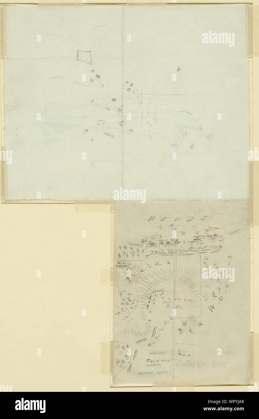 Maps and diagrams of the Battle of Chickamauga, Ga. Sep 19 - 63 Stock ...