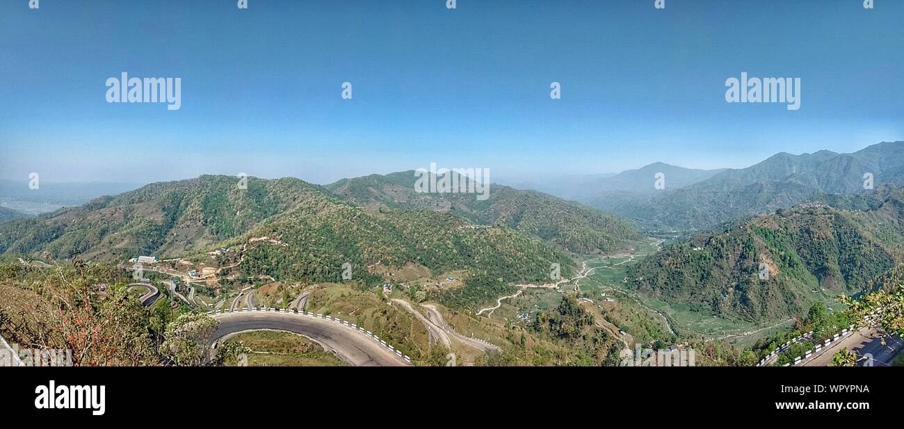 Panoramic Landscape From Nepal Stock Photo