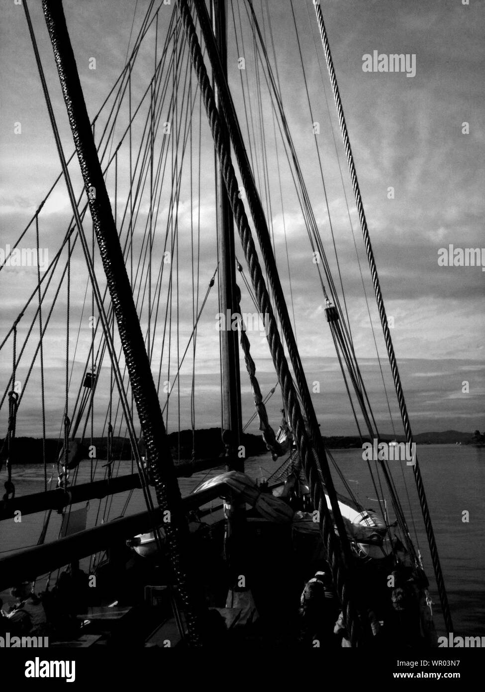 Sailing Boat Black and White Stock Photos & Images - Alamy