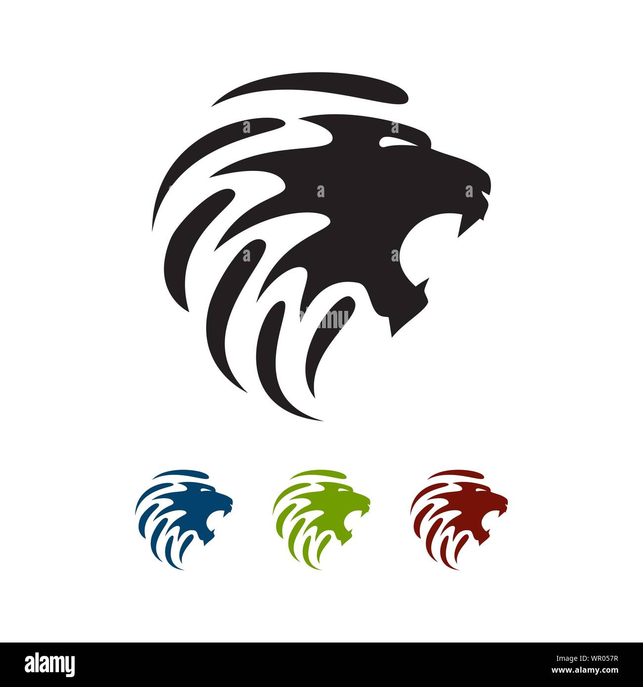 Great Lion head logo vector Pride and Power sign symbol elemen Stock Vector