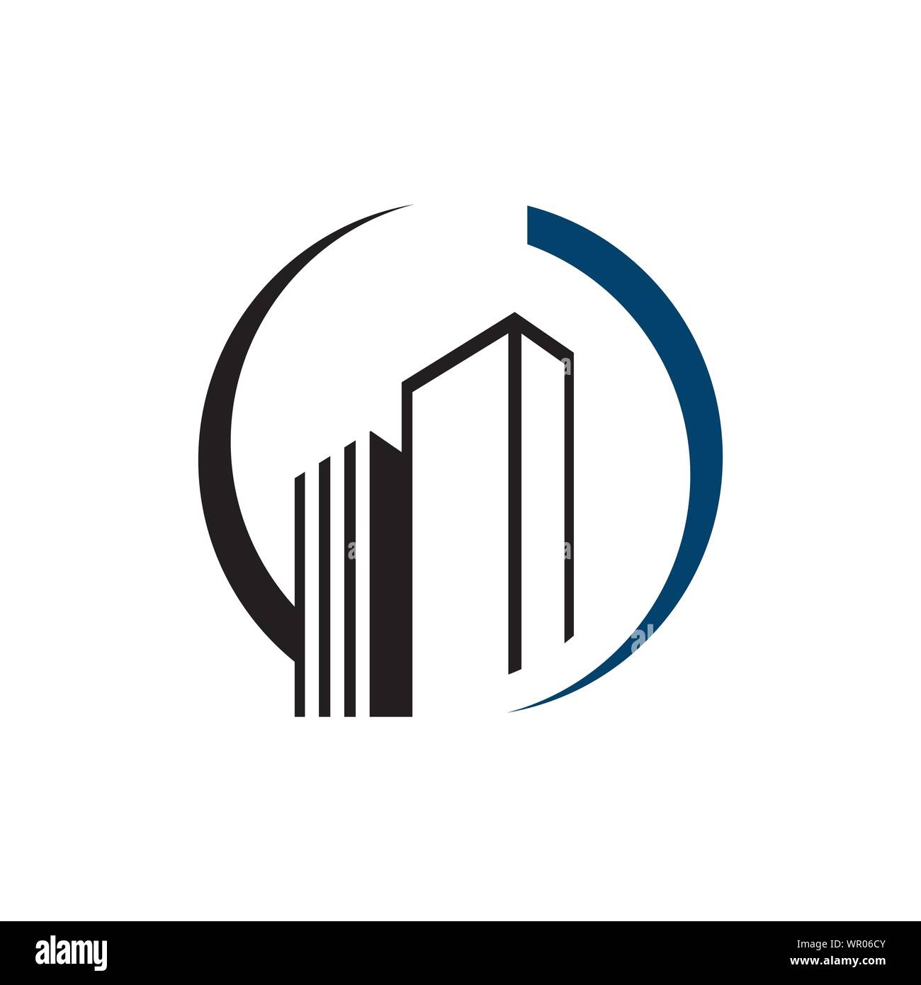 Cityscape design corporation of buildings Logo for Real estate business company Stock Vector