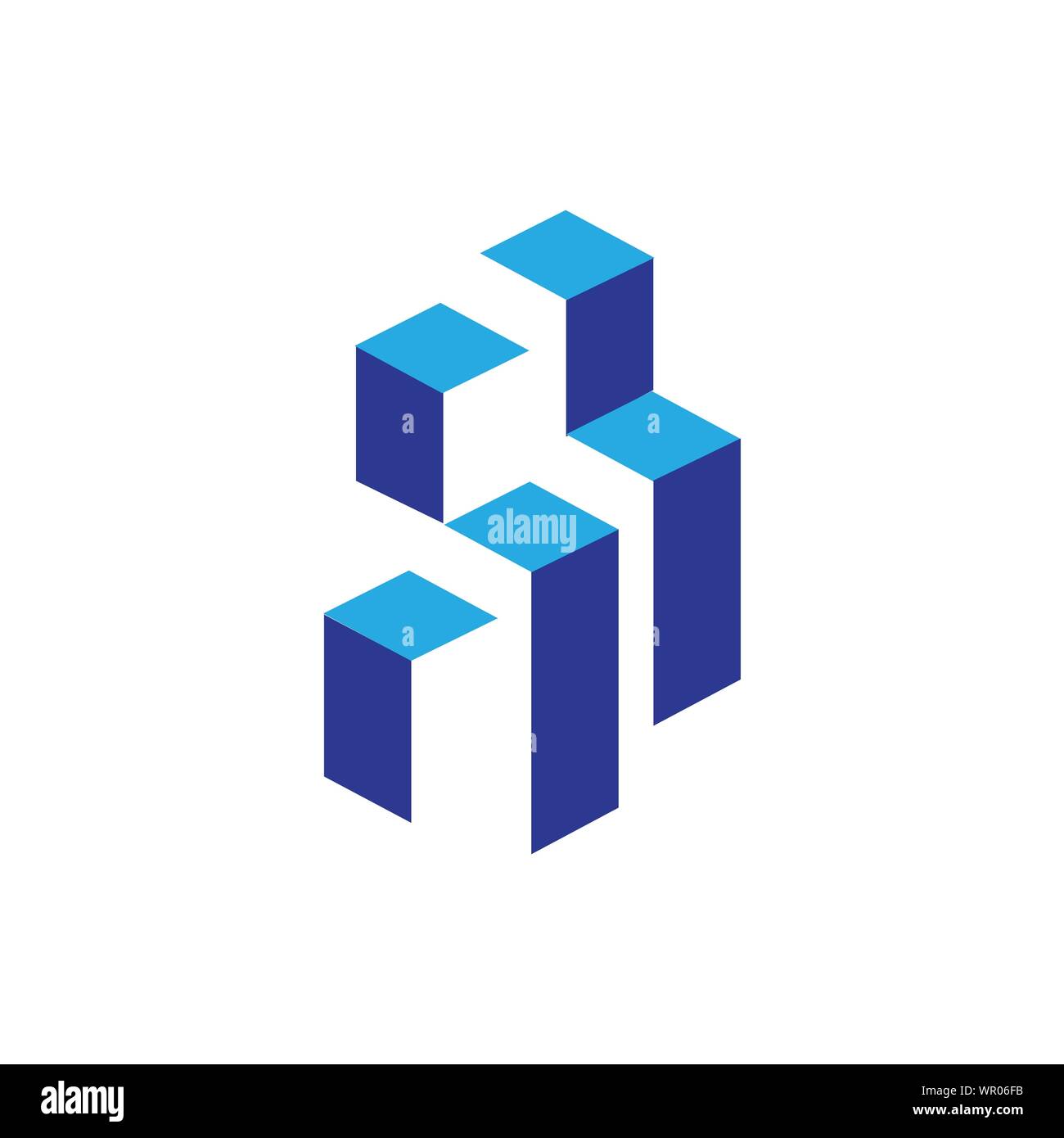 Realty Flat Apartment modern Building logo design graphic style