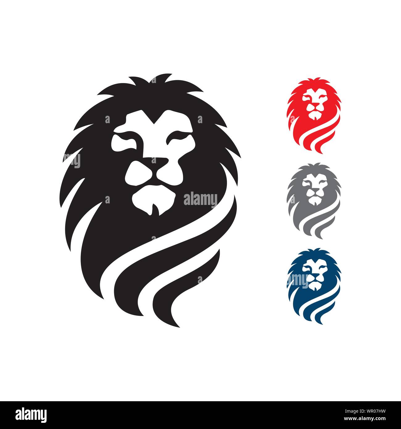 Great Lion head logo vector Pride and Power sign symbol elemen Stock Vector