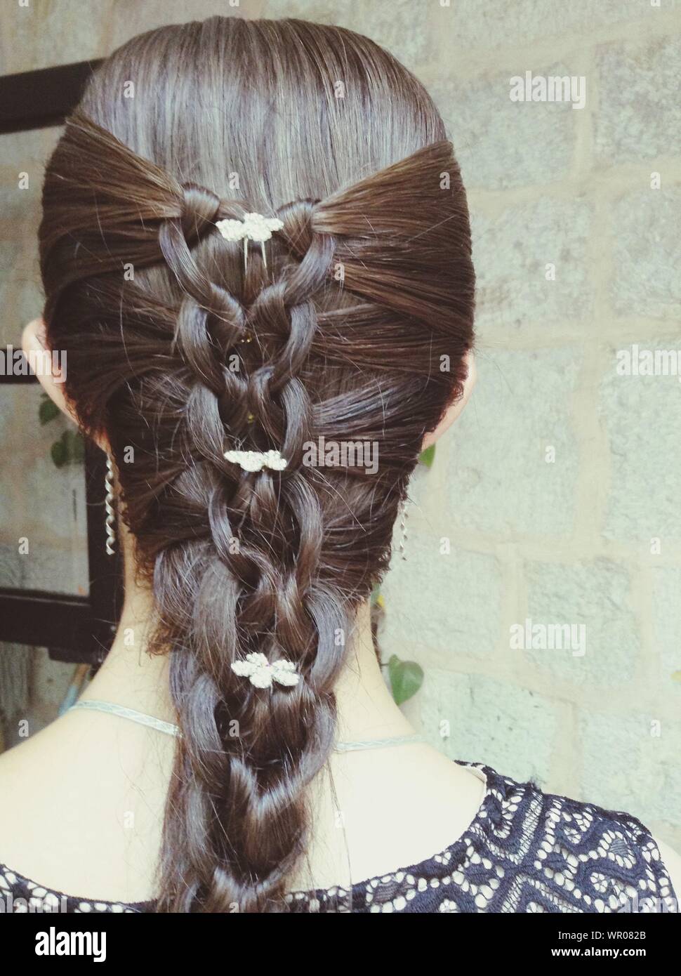 Women braided hair rear view hi-res stock photography and images - Alamy