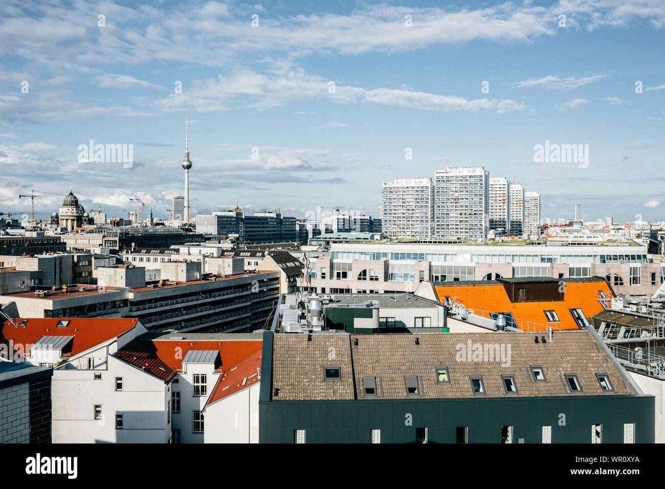 Cityscape With Berlin Television Tower Stock Photo