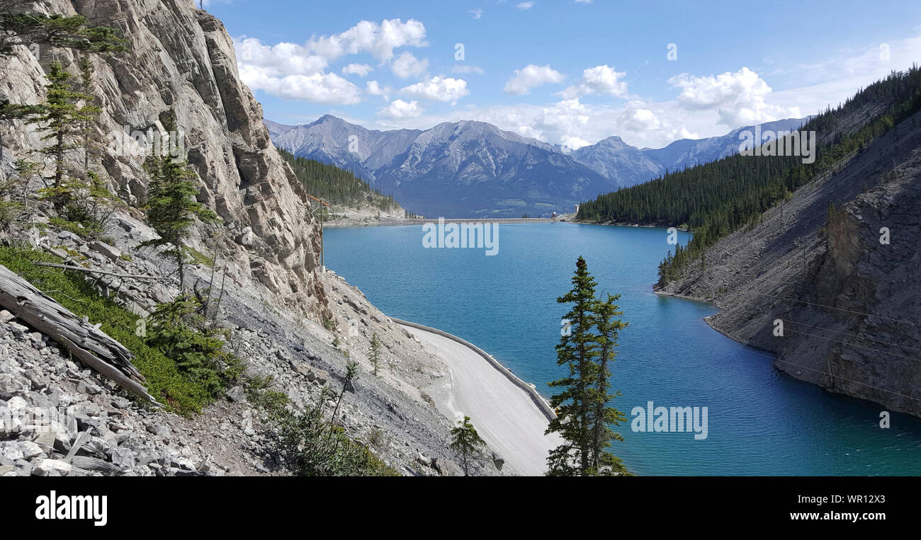 Even a watershed is beautiful when it's in the Canadian Rockies. Stock Photo