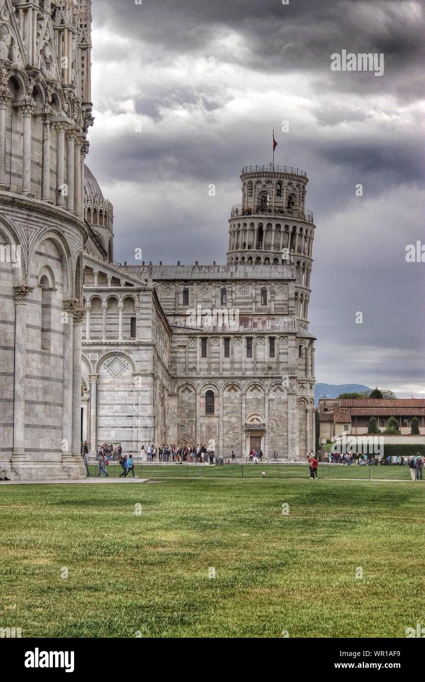 Tourists Near Pisa Cathedral Stock Photo