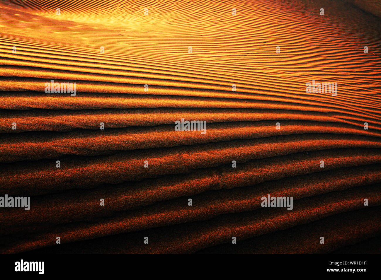 Full Frame Shot Of Sand At Thar Desert Stock Photo