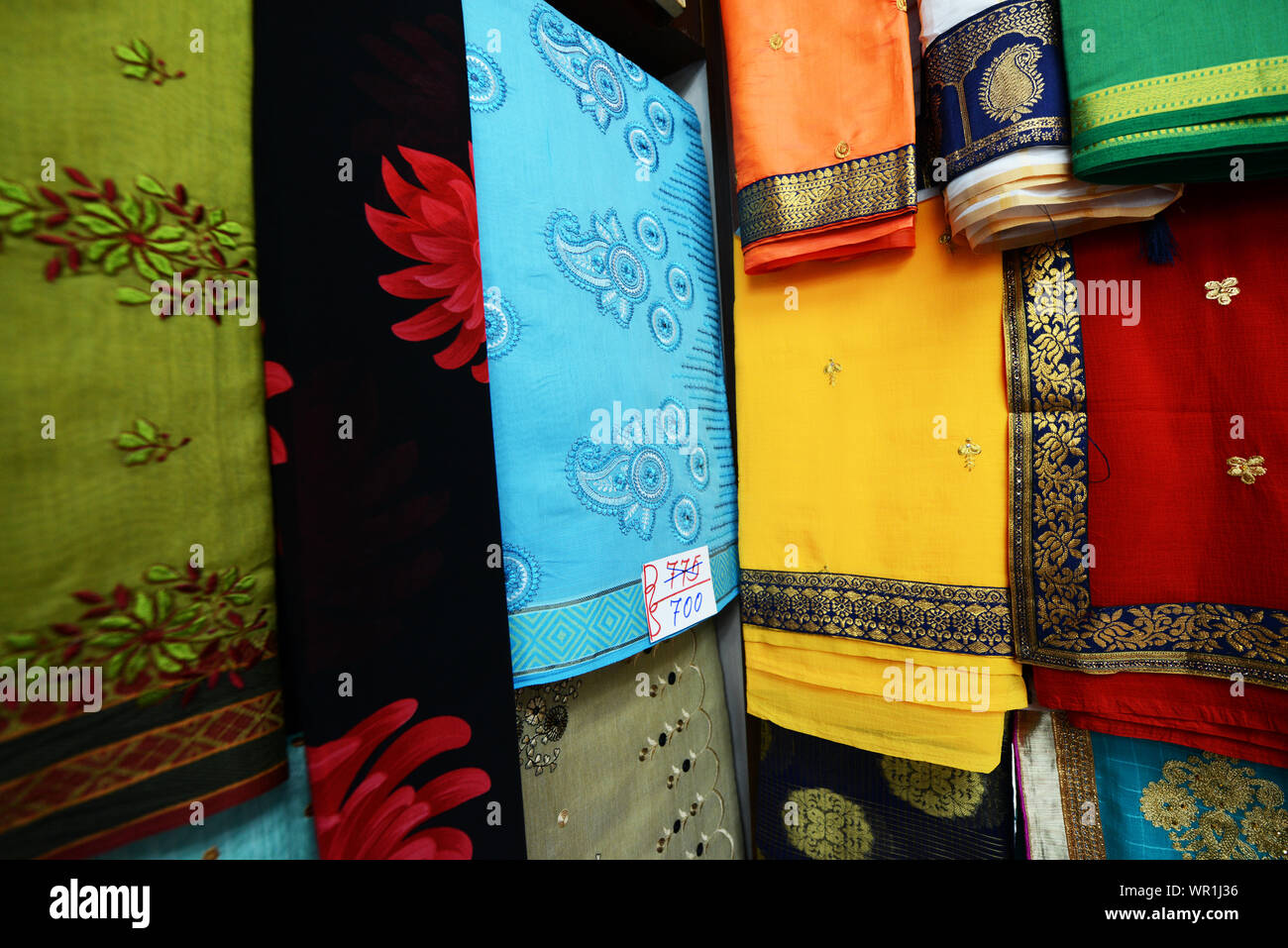 Colorful Sarees displayed in a shop in Pune, India Stock Photo Alamy