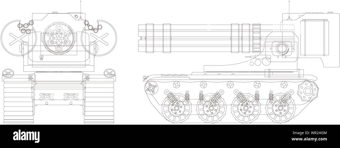 Self Propelled Armored Artillery Gun Stock Vector Images - Alamy