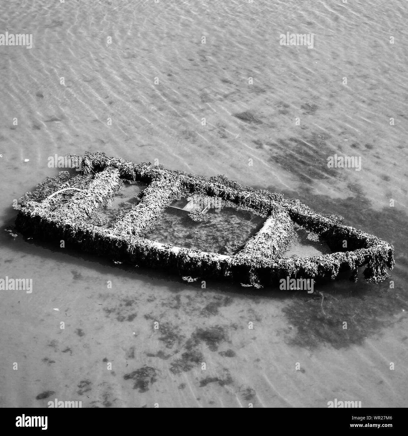 View Of A Sinking Nautical Vessel In Water Stock Photo Alamy
