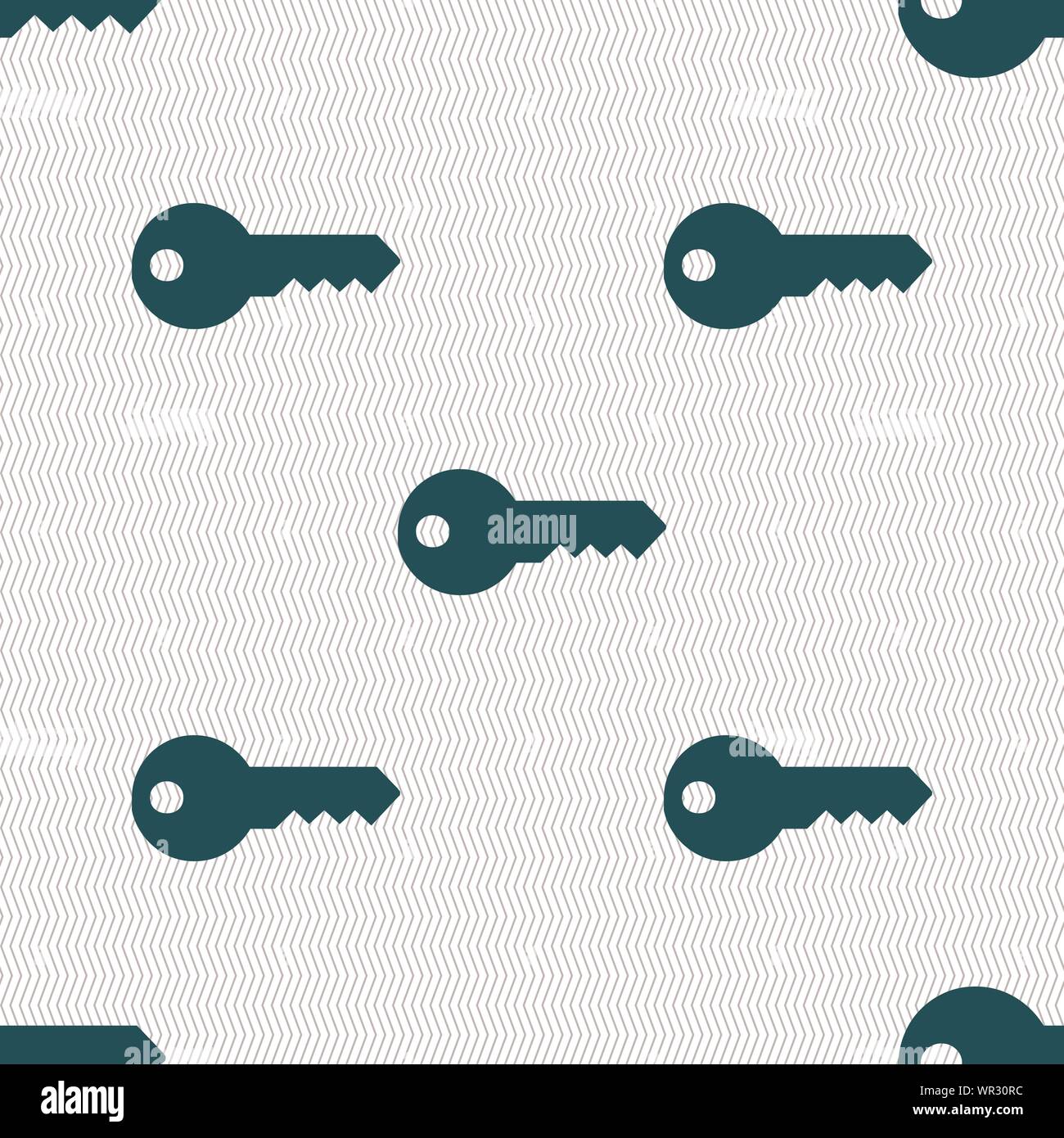key icon sign. Seamless pattern with geometric texture. Vector Stock ...