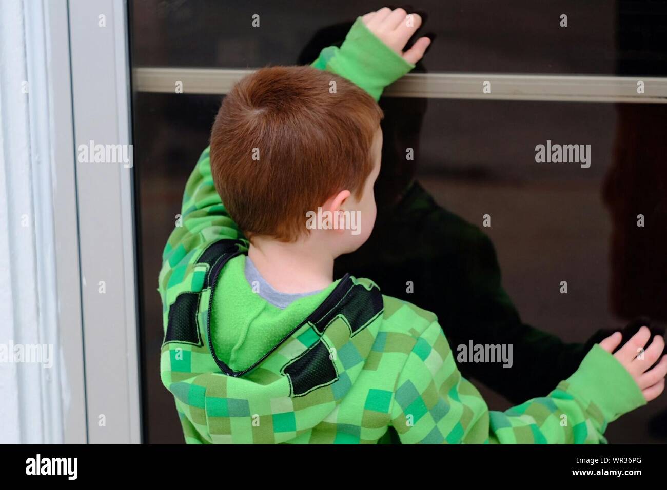 Looking Through Glass Door Stock Photos Looking Through Glass