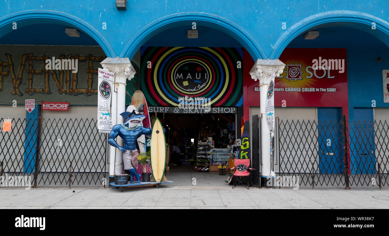 Maui Surf & Skate Shop in Venice, a beachfront district on the Westside