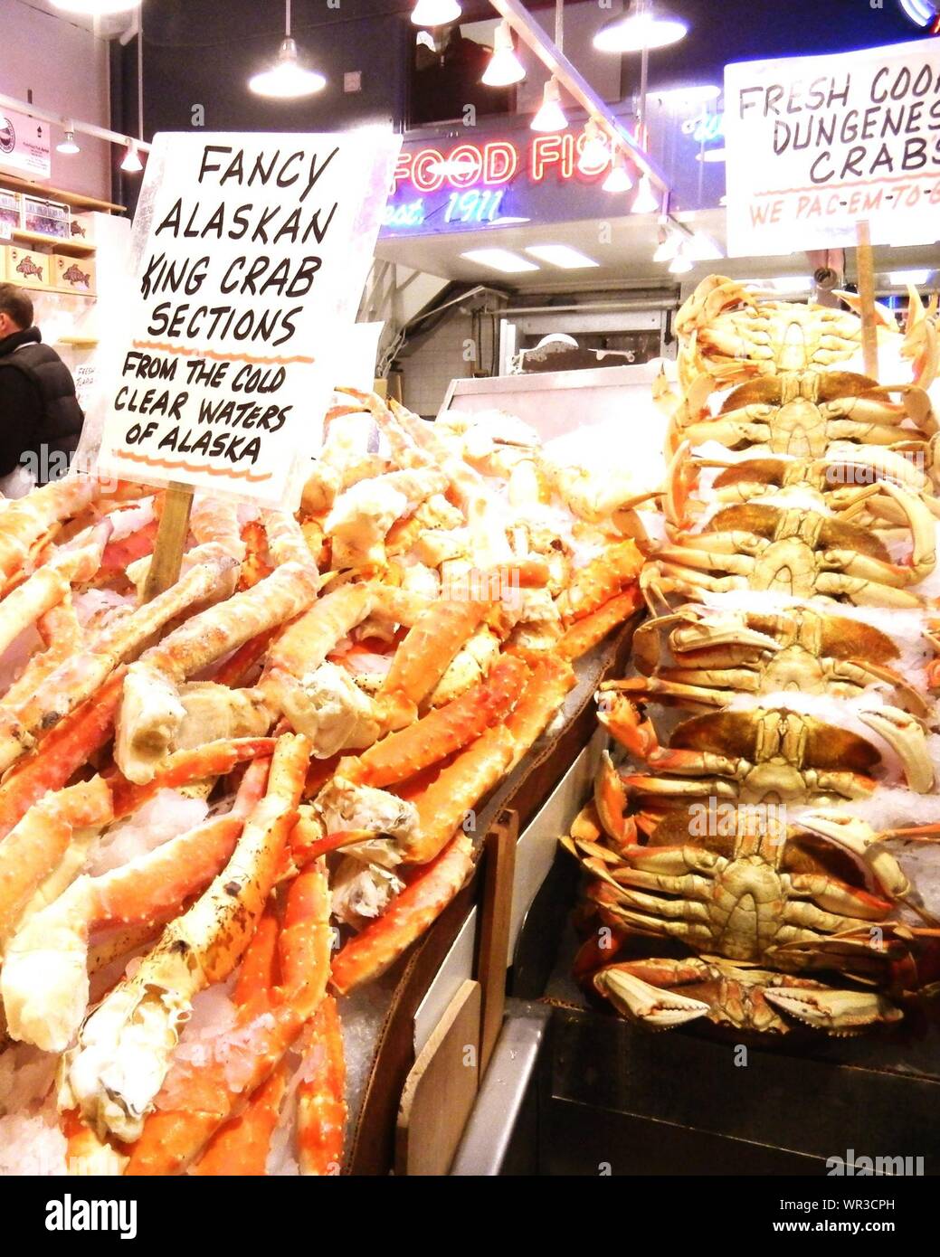 Alaskan King Crab For Sale At Pike Place Market Stock Photo Alamy