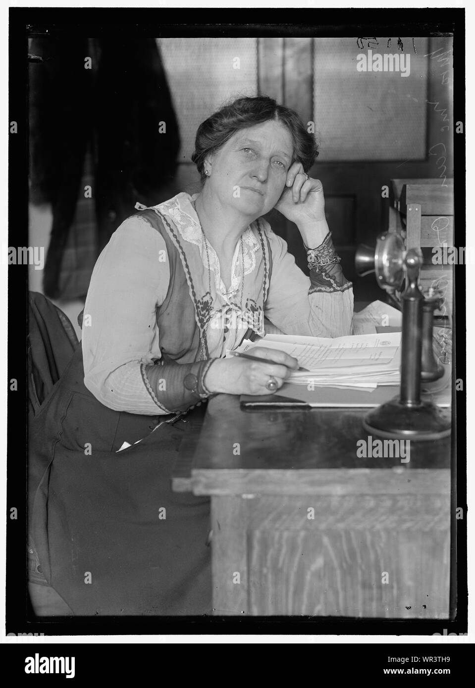 McCAM, MRS. MARTHA NELSON. AT DESK Stock Photo - Alamy