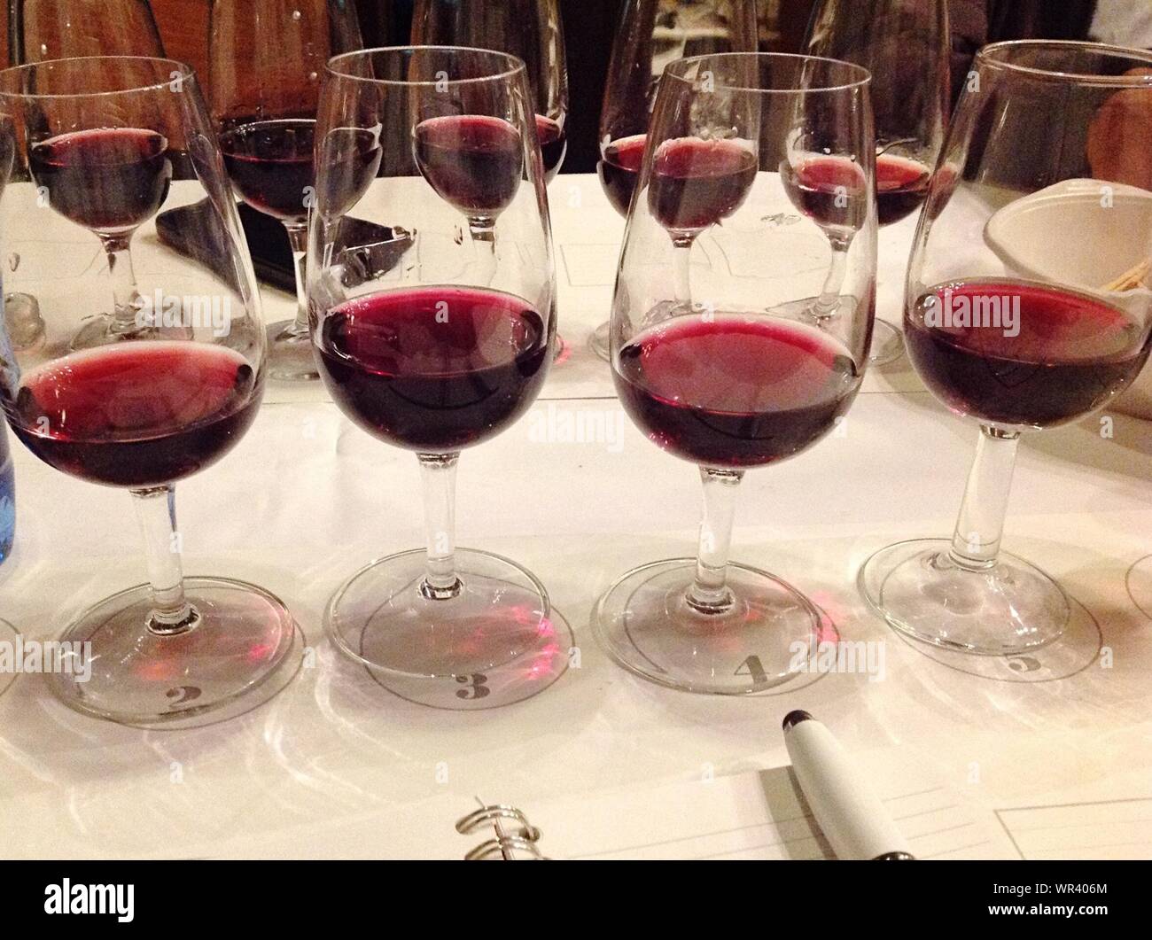 Table of wine glasses hires stock photography and images Alamy