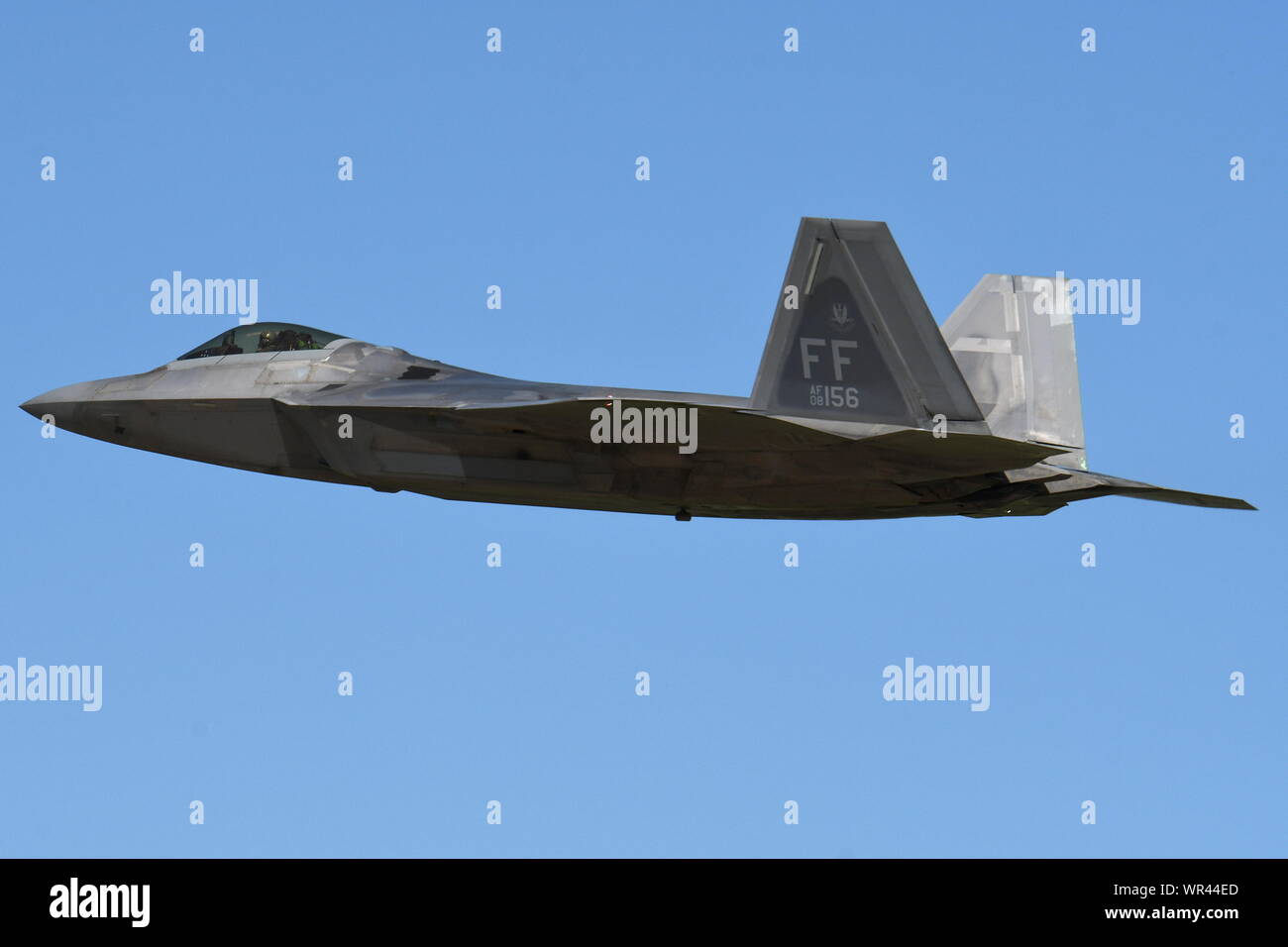 LOCKHEED MARTIN F-22A RAPTOR STEALTH FIGHTER OF THE U.S. AIR FORCE. Stock Photo