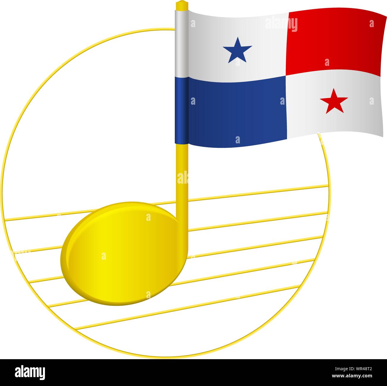 Panama flag and musical note. Music background. National flag of Panama and  music festival concept vector illustration Stock Vector Image & Art - Alamy