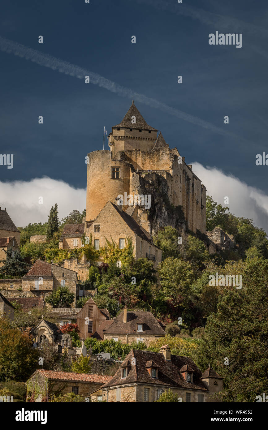 Chateau de Castelnaud-la-Chappelle Stock Photo