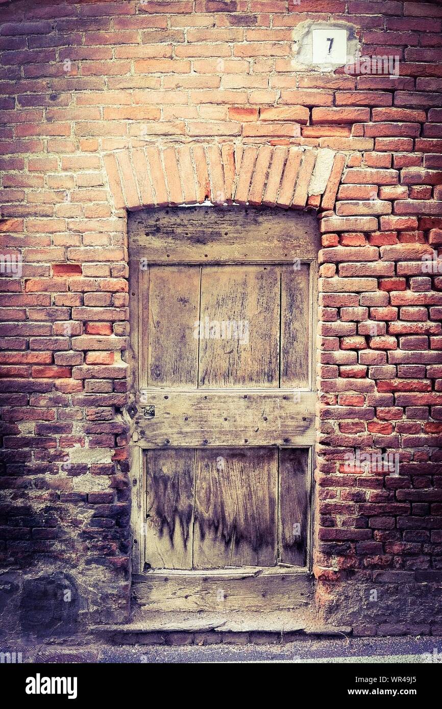 Door In Brick Wall Stock Photo Alamy