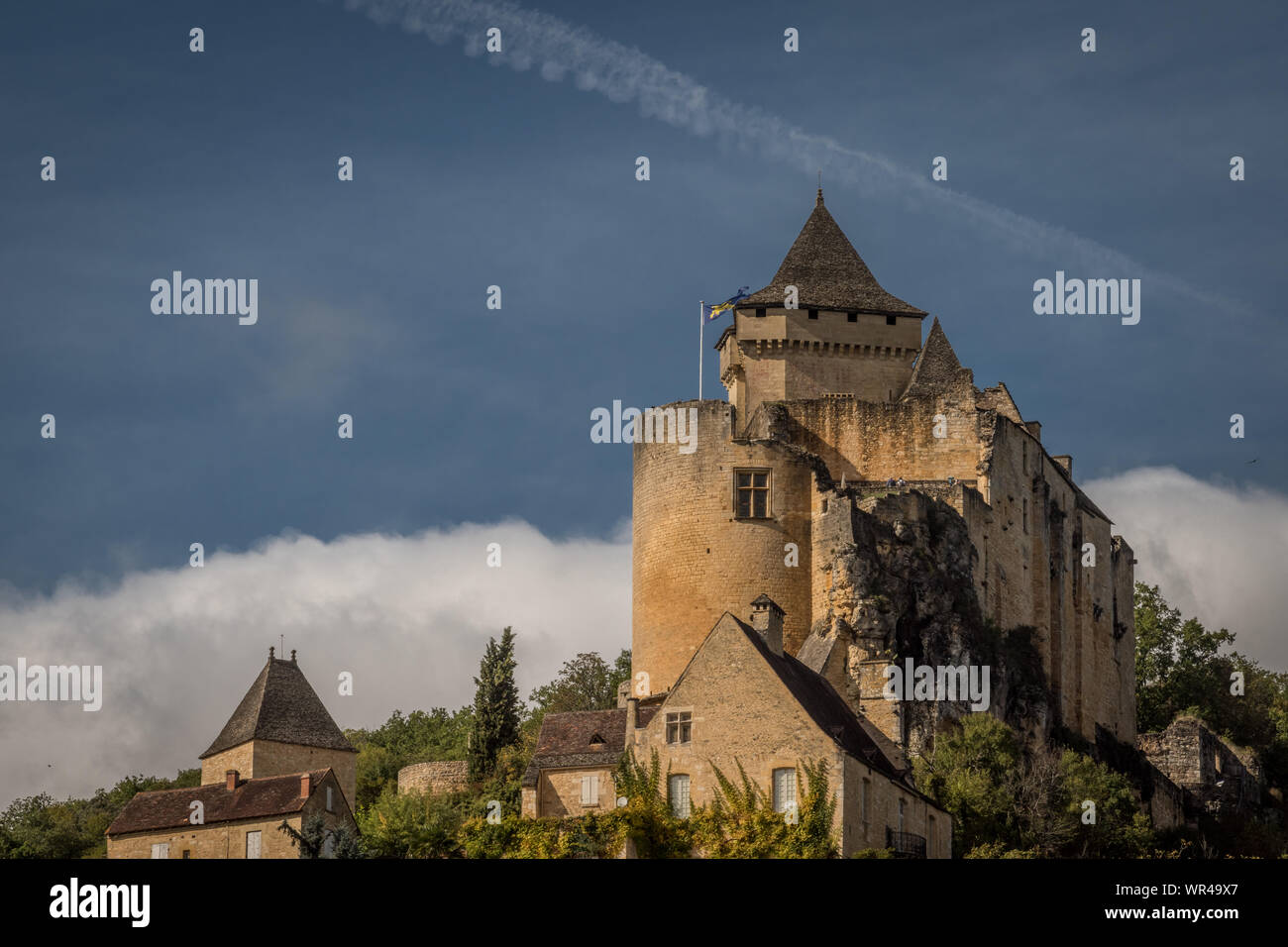 Chateau de Castelnaud-la-Chappelle Stock Photo