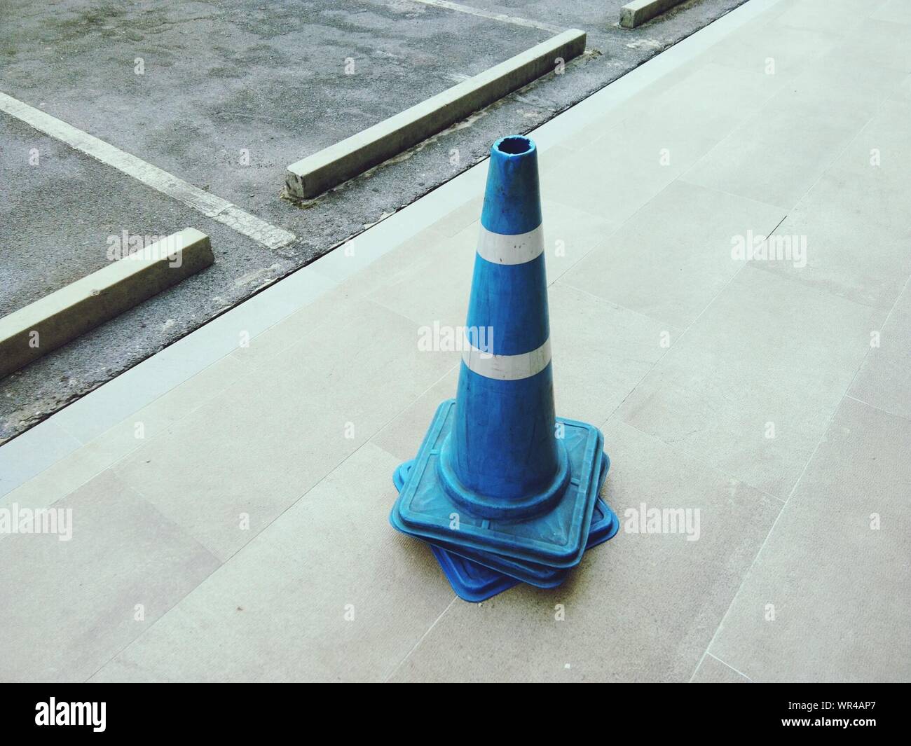 blue traffic cone blue traffic cone