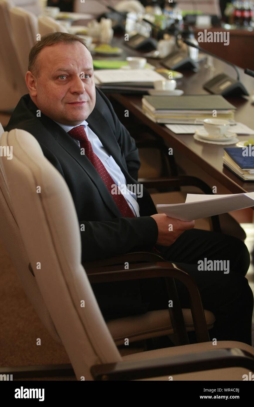3.11.2009 Warsaw, Poland. Jaroslaw Duda at the Sejm sitting Stock Photo