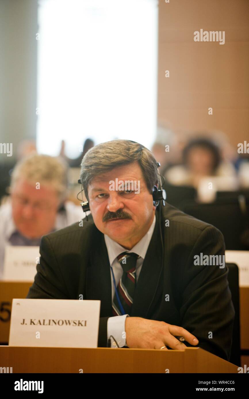 15.03.2011 Brussels, Belgium. European Parliament sitting. Pictured: Jaroslaw Kalinowski Stock Photo
