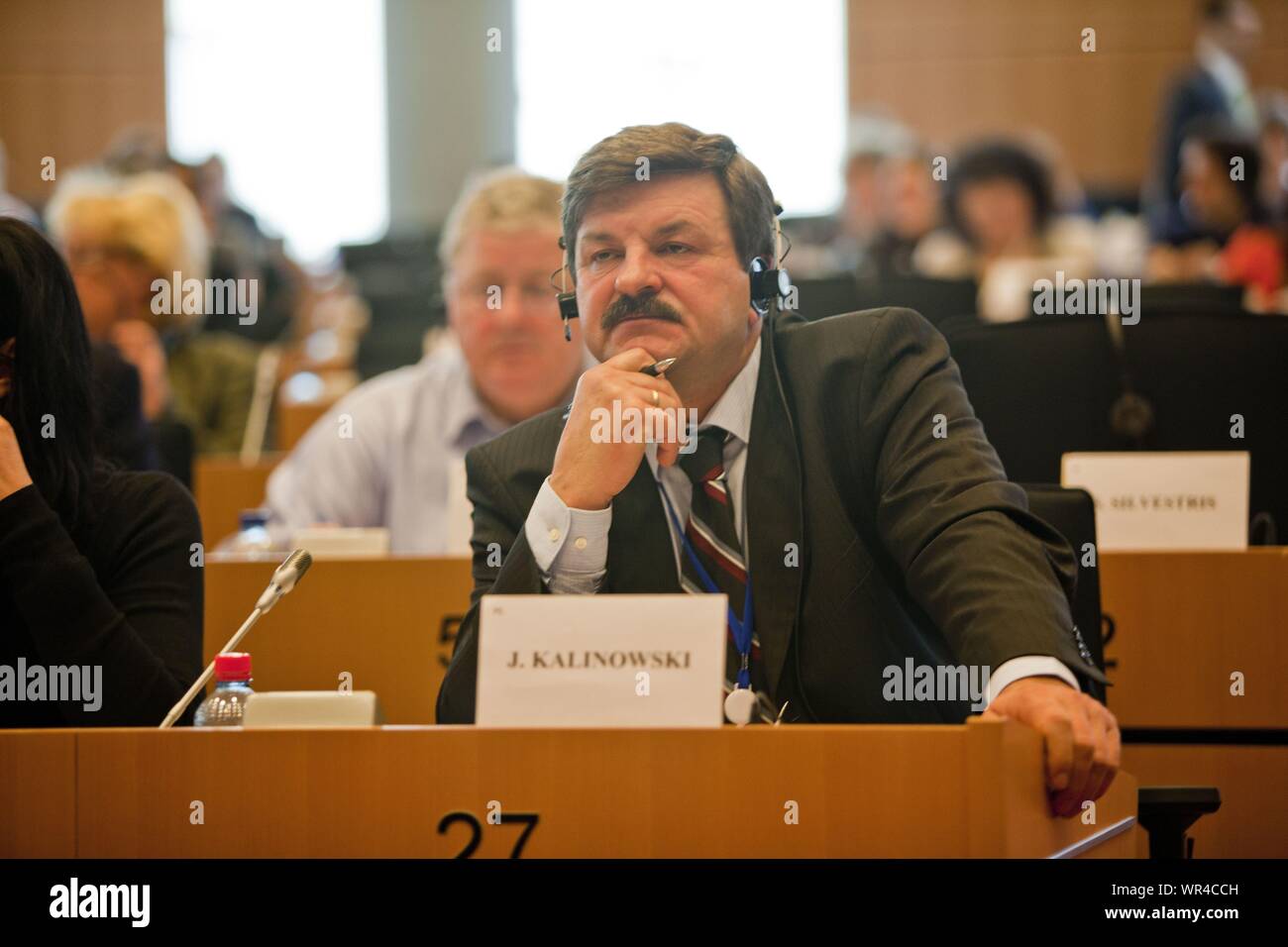 15.03.2011 Brussels, Belgium. European Parliament sitting. Pictured: Jaroslaw Kalinowski Stock Photo