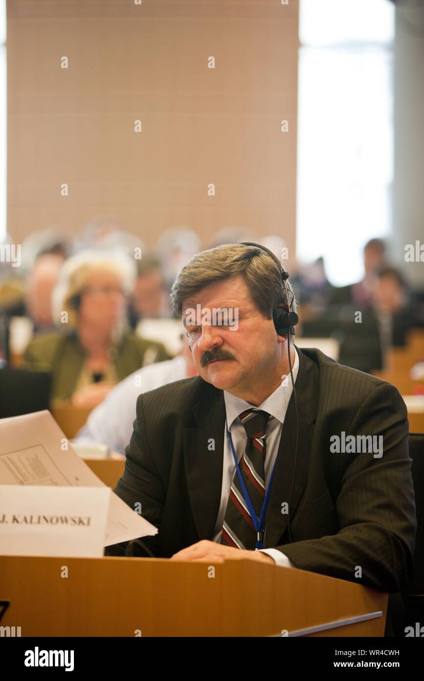 15.03.2011 Brussels, Belgium. European Parliament sitting. Pictured: Jaroslaw Kalinowski Stock Photo