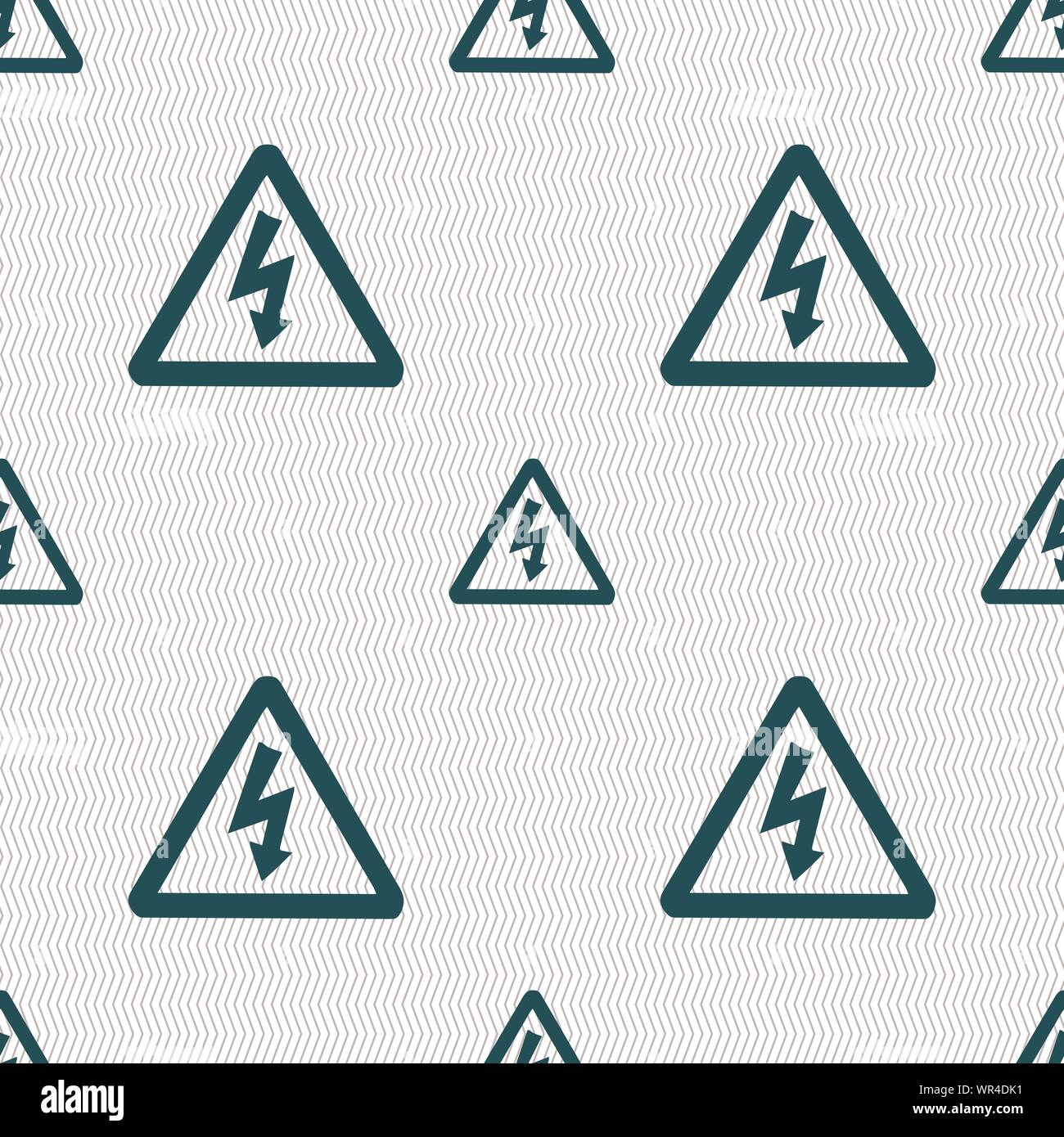 voltage icon sign. Seamless pattern with geometric texture. Vector ...