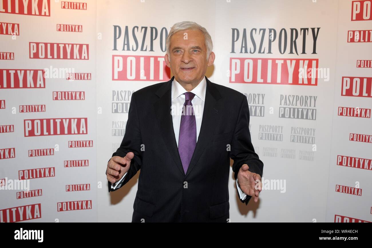 12.01.2010 Warsaw, Poland. Pictured: Jerzy Buzek Stock Photo