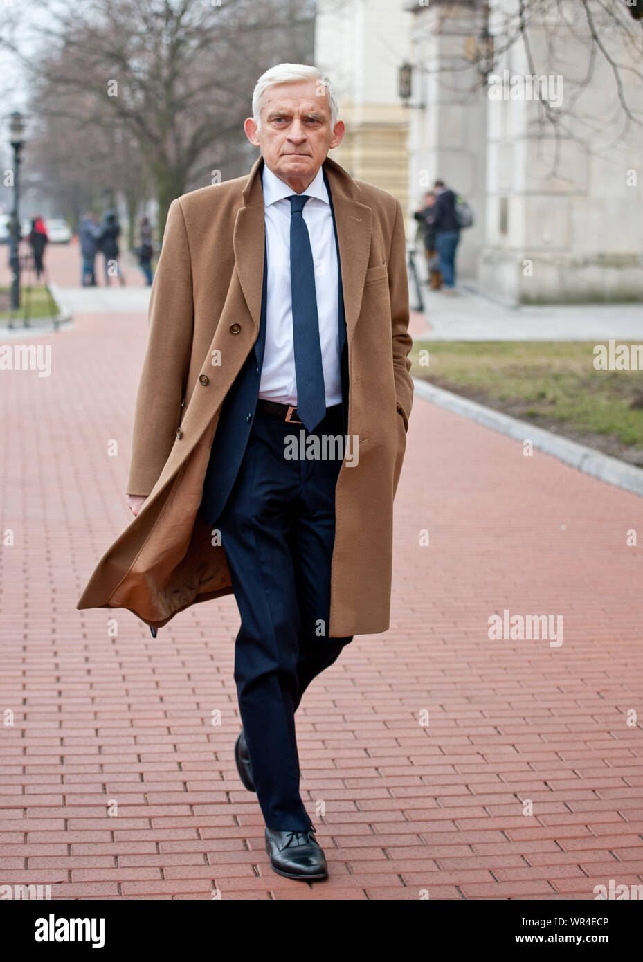 02. 03. 2014 Warsaw, Poland. Pictured: Jerzy Buzek Stock Photo