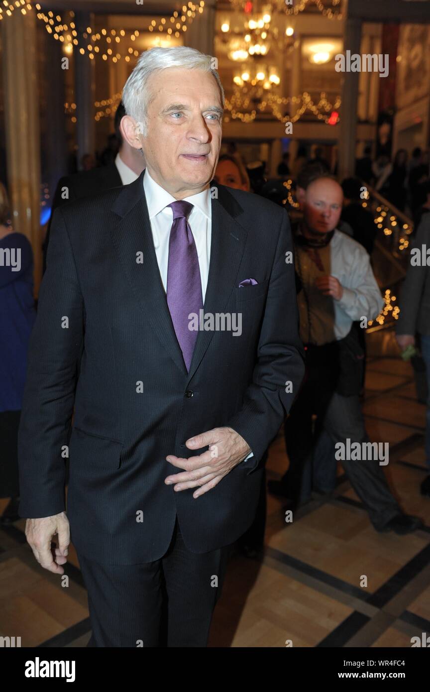 12.01.2010 Warsaw, Poland. Pictured: Jerzy Buzek Stock Photo