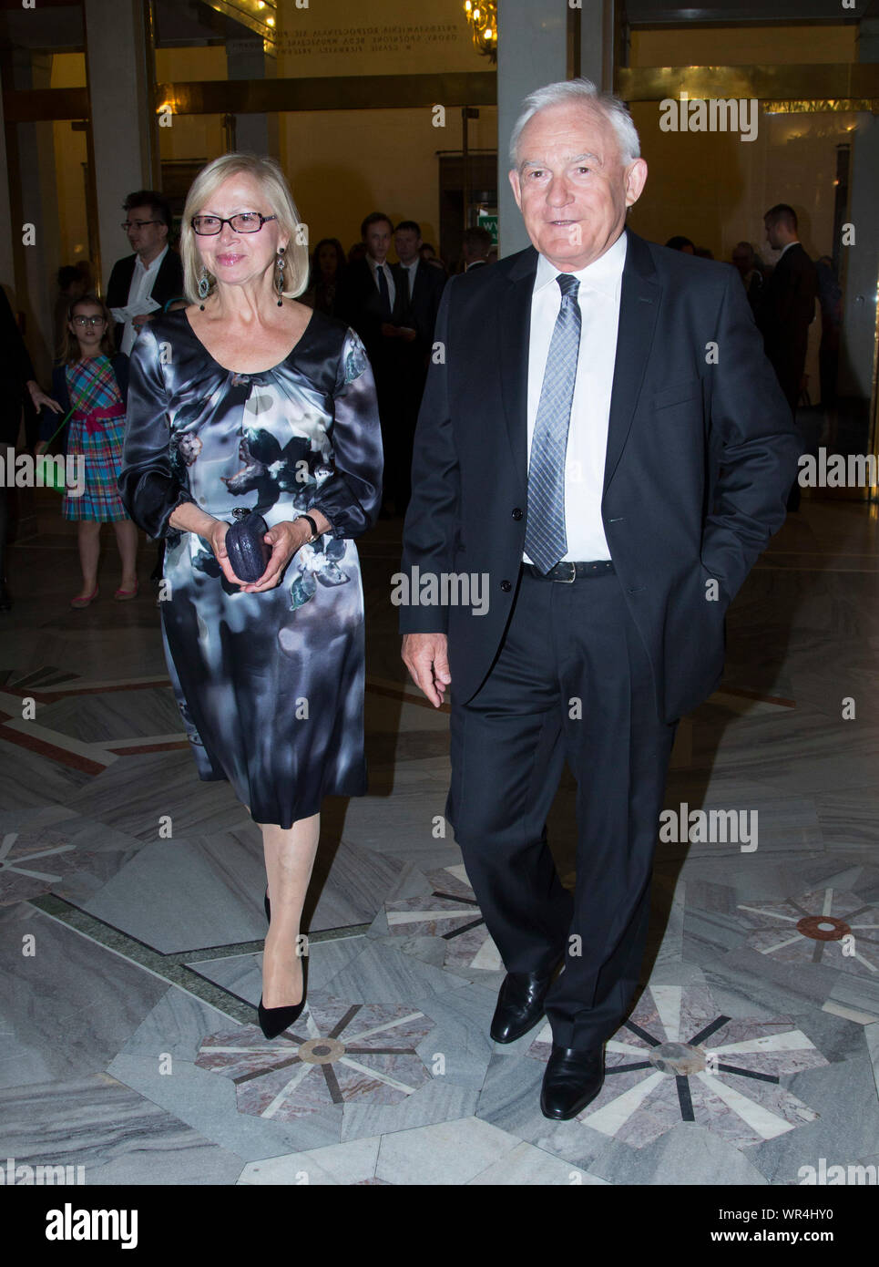 21.06.2015 Warsaw, Poland. Pictured: Leszek Miller with his wife Aleksandra Stock Photo