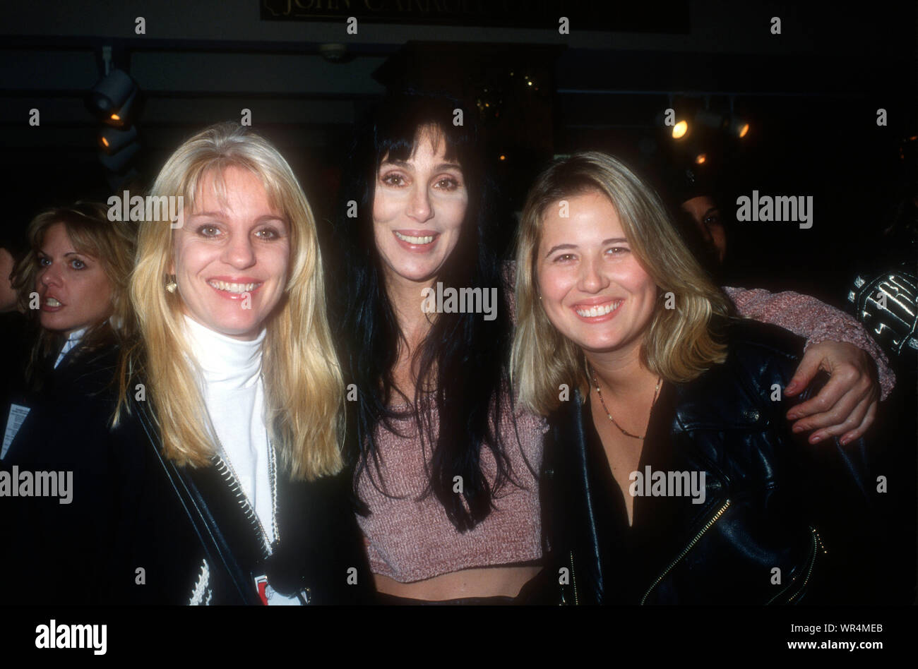 Beverly Hills, California, USA 4th December 1994 Georganne LaPiere, sister Singer/actress Cher and daughter Chastity Bono attend 'Happy Harley Days/Rejoice on Rodeo' Parade on December 4, 1994 in Beverly Hills, California, USA. Photo by Barry King/Alamy Stock Photo Stock Photo