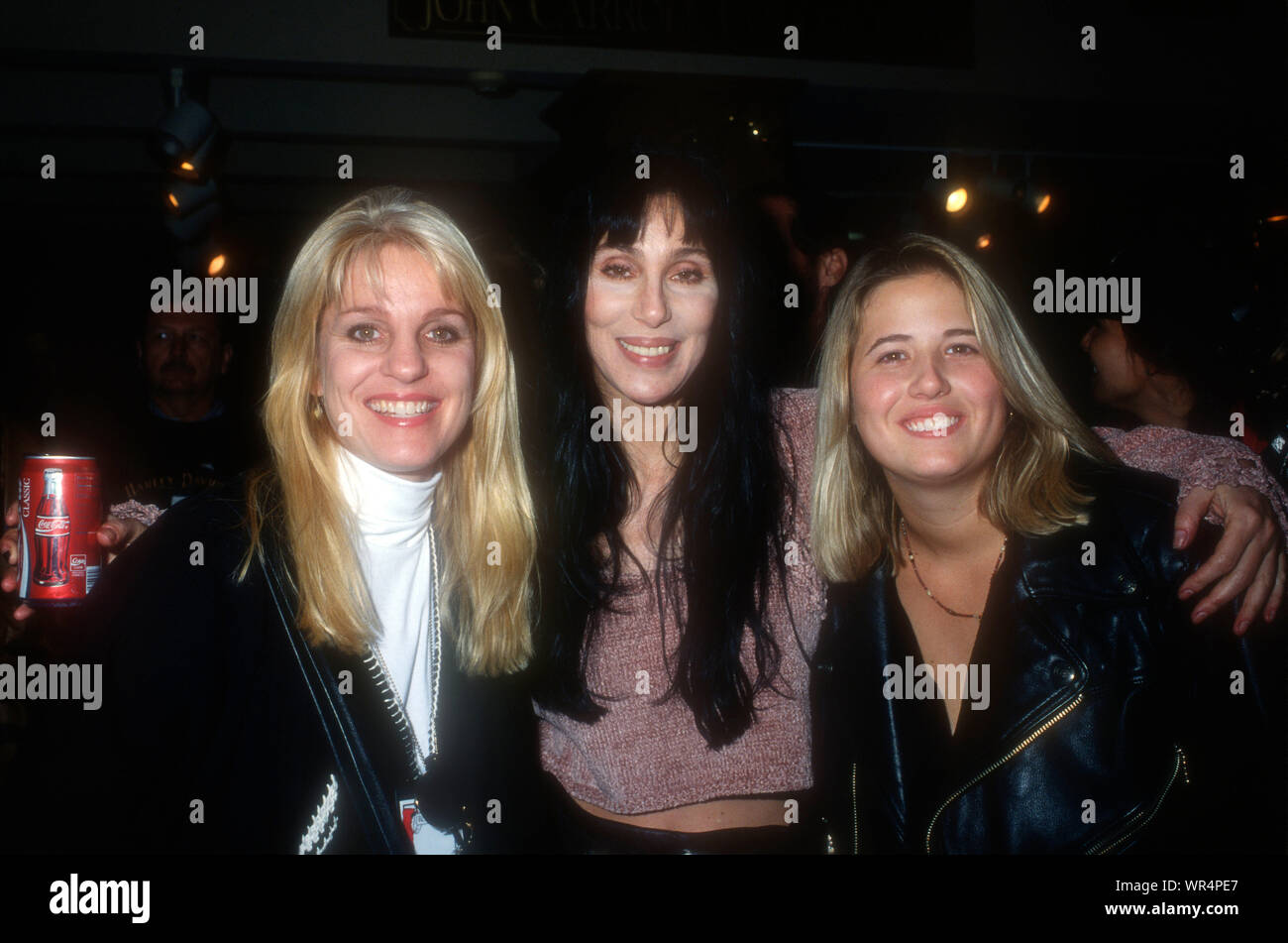 Beverly Hills, California, USA 4th December 1994 Georganne LaPiere, sister Singer/actress Cher and daughter Chastity Bono attend 'Happy Harley Days/Rejoice on Rodeo' Parade on December 4, 1994 in Beverly Hills, California, USA. Photo by Barry King/Alamy Stock Photo Stock Photo