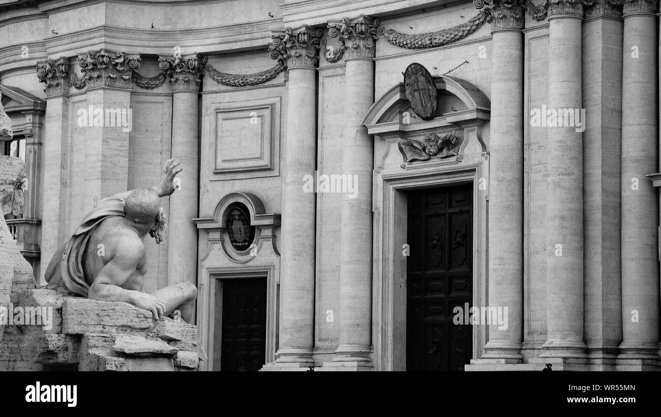 Statue Outside Church Stock Photo Alamy
