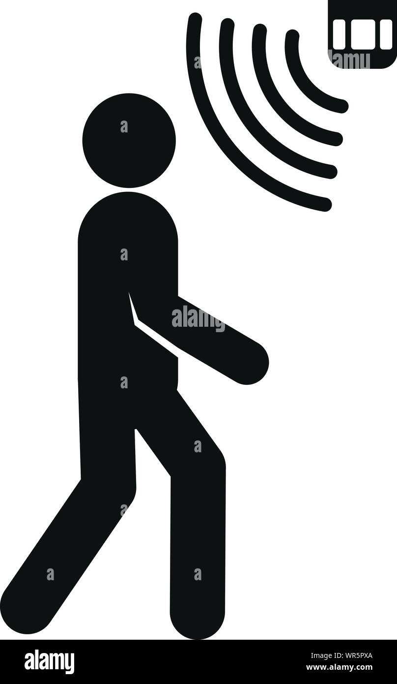 People motion sensor icon. Simple illustration of people motion sensor