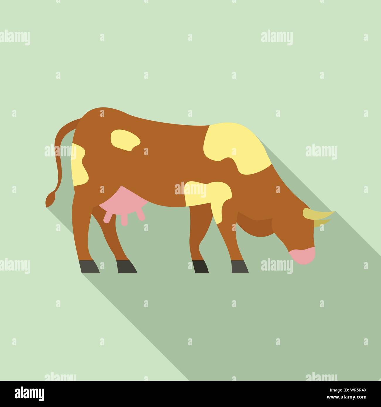 Farm cow icon. Flat illustration of farm cow vector icon for web design ...