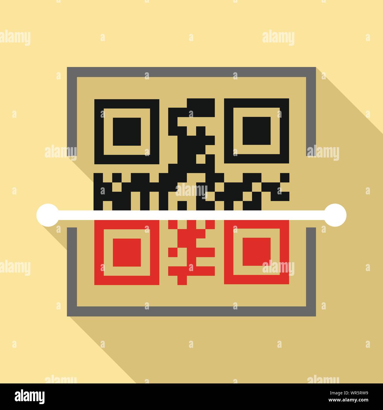 Scan qr code icon. Flat illustration of scan qr code vector icon for ...