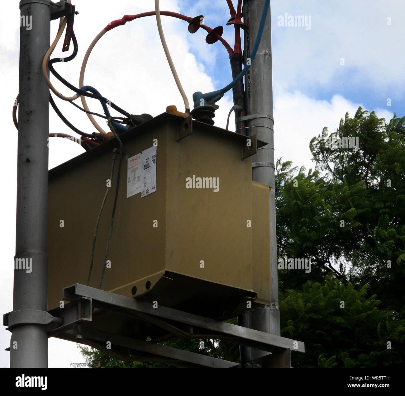 Close up of a electrical transformer, South Africa Stock Photo