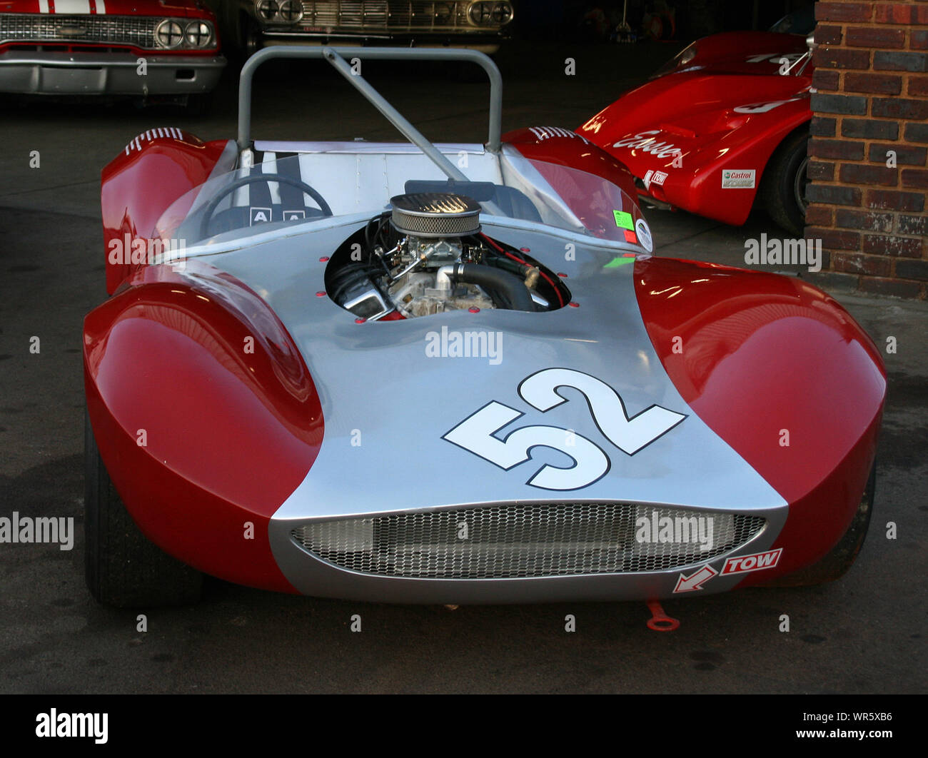 Old unique race car on display, South Africa Stock Photo