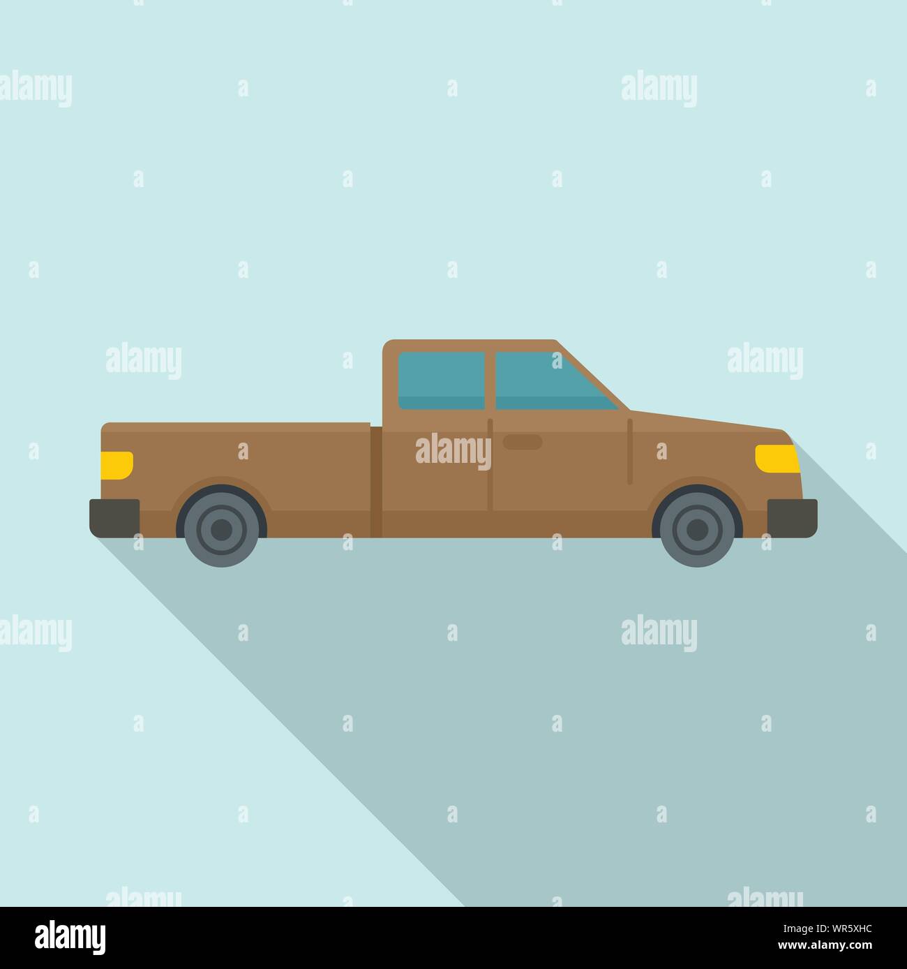 Truck pickup icon. Flat illustration of truck pickup vector icon for web design Stock Vector