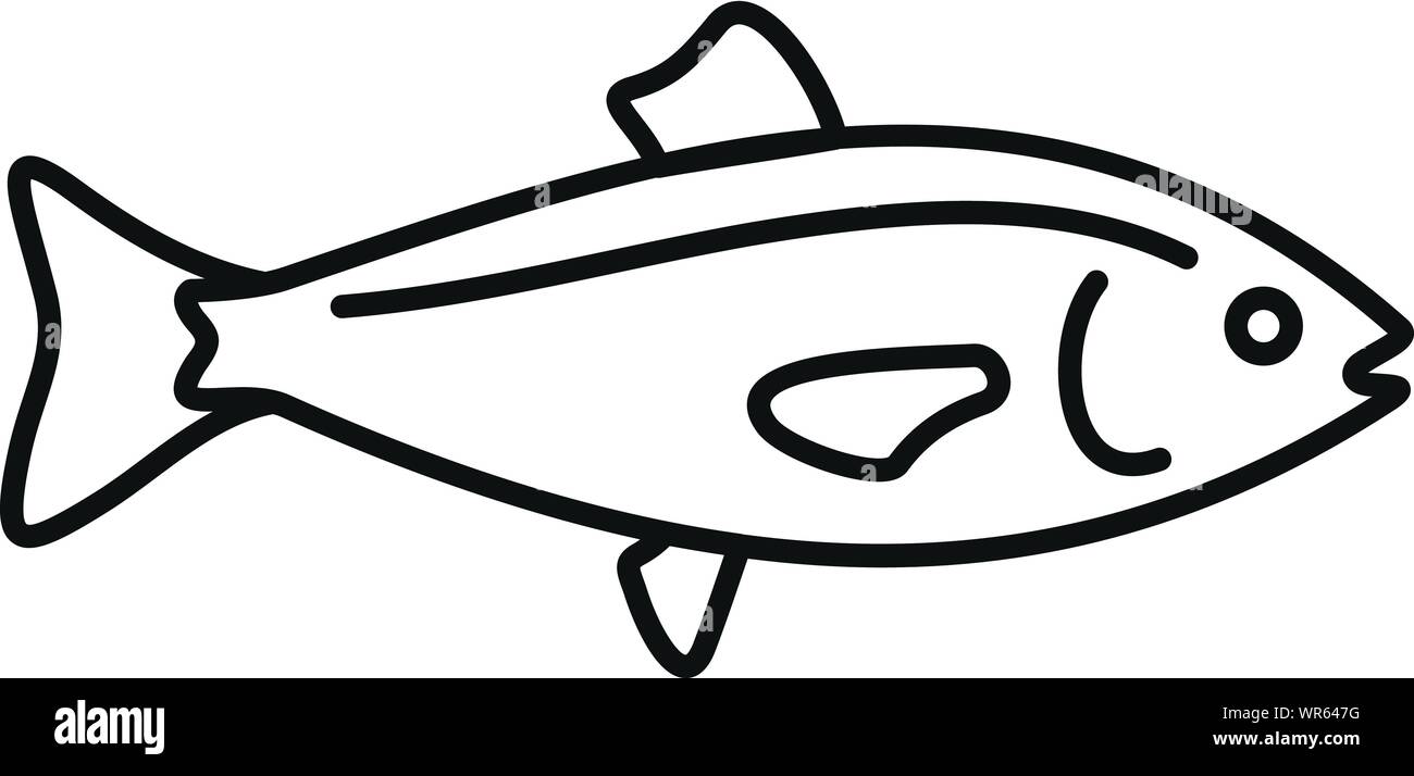 Ocean fish icon. Outline ocean fish vector icon for web design ...