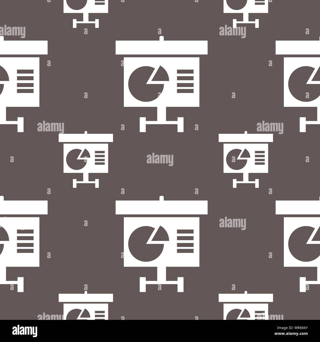Graph icon sign. Seamless pattern on a gray background. Vector Stock Vector